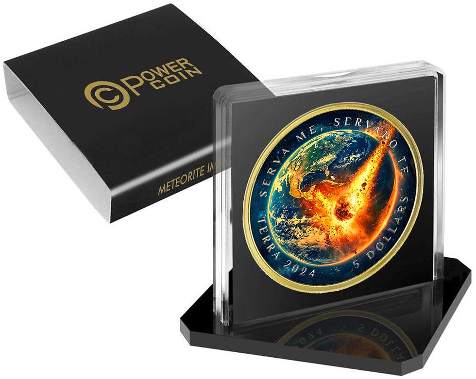 Miniaturbild: METEORITE IMPACT EARTH Terra 1 Oz Silver Coin 5$ Tokelau 2024