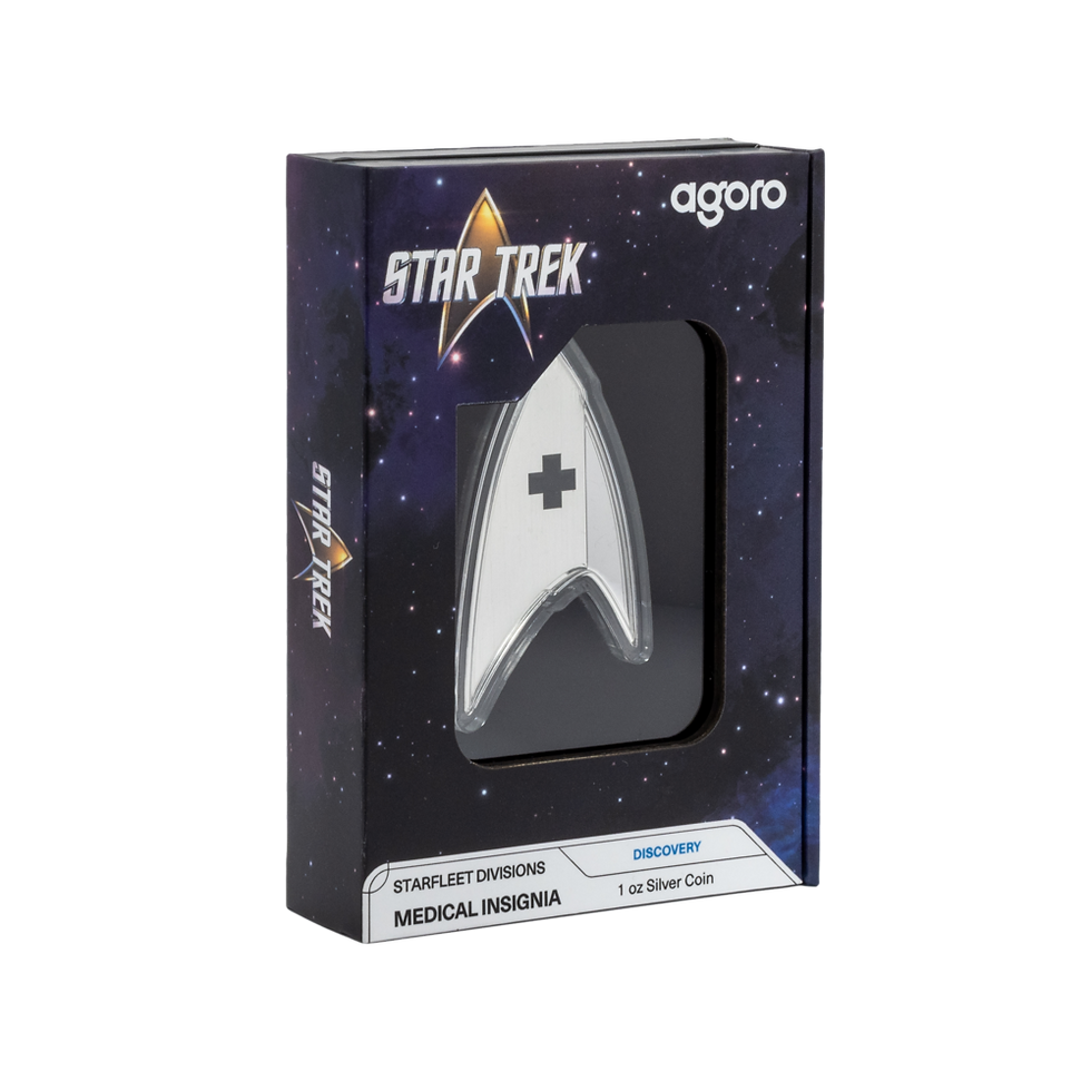 Miniatura: Star Trek Starfleet Divisions - Medical Insignia - 1oz Silver Coin $2 Niue 2024