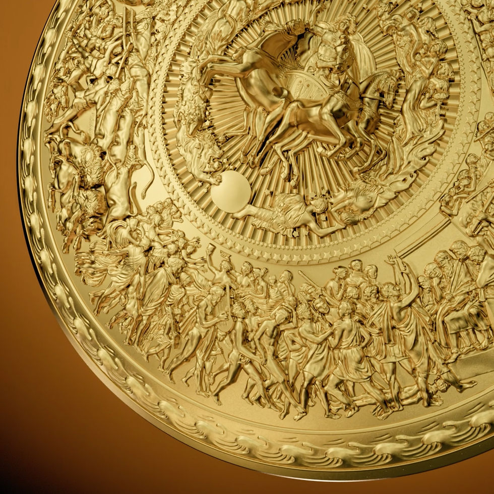 Thumbnail: Shield of Achilles - 2oz .999 High Relief Gold Glided Silver Coin - Samoa 2026