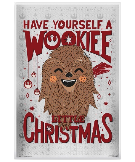 Miniatura: 2022 Niue Star Wars Seasons Greetings Wookie Christmas 5g Silver Foil