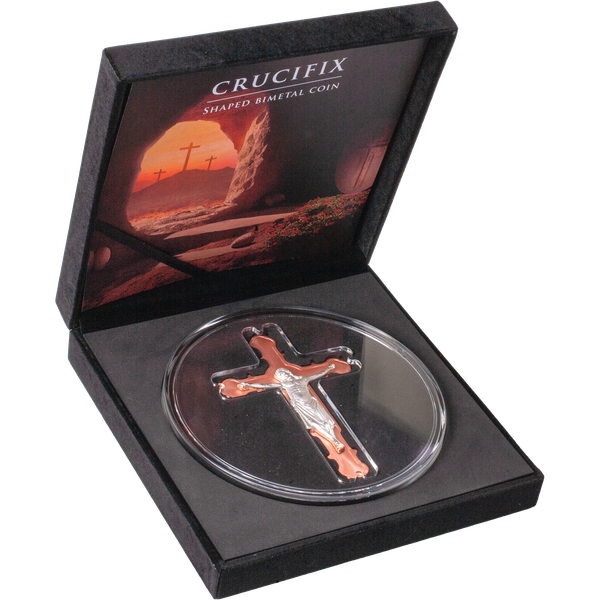 Miniature : CRUCIFIX 750th Anniversary the Church of Mary’s Crucifix 1 Oz Silver Coin 2023