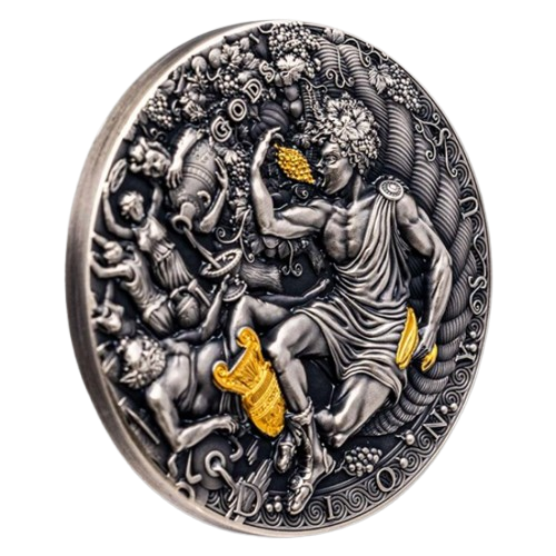 Miniatura: DIONYSUS Gods 2 Oz Silver Coin 2$ Niue 2022