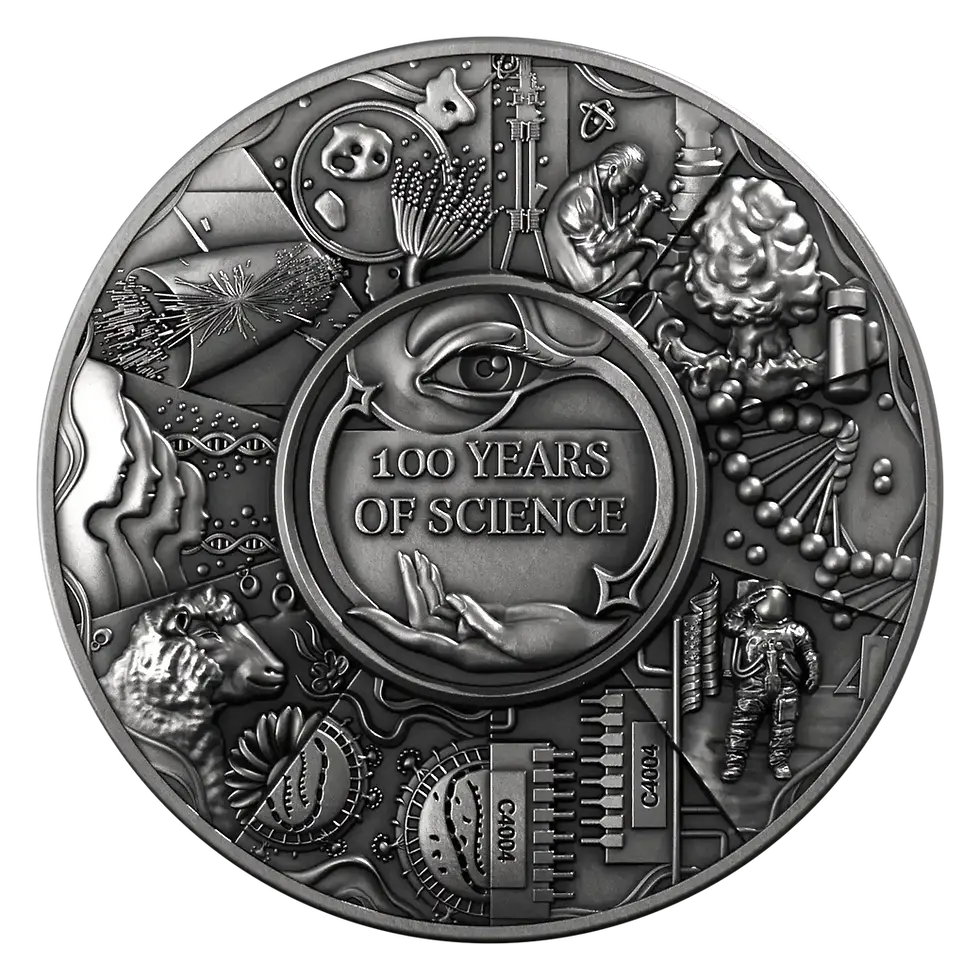 Miniatura: 100th Years of Science - 2oz .999 High Relief Silver Coin - 5$ Niue 2026
