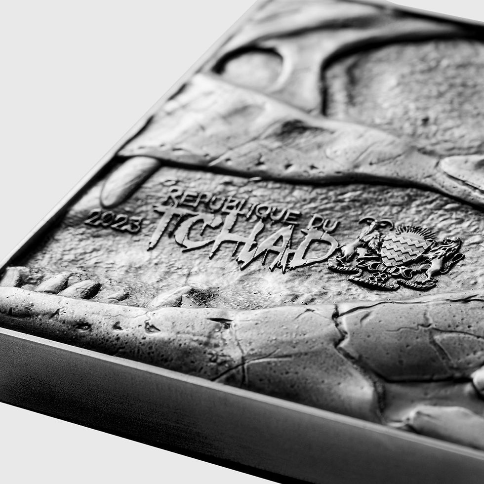 Miniaturbild: Tyrannosaurus Rex Fossil 1 oz 999 Fine Silver Coin – Chad 2023 – Colored Pop Art