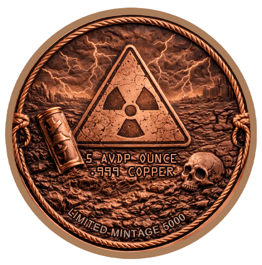 Miniature : Fuel the Fury Colorized 5 oz .999 Copper Round