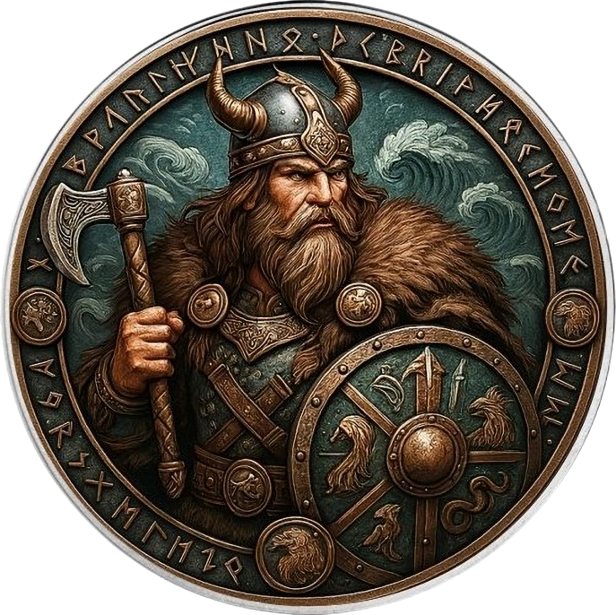 The Vikings: Harald Ironstorm 1 Oz .999 Silver $1 USA 2025