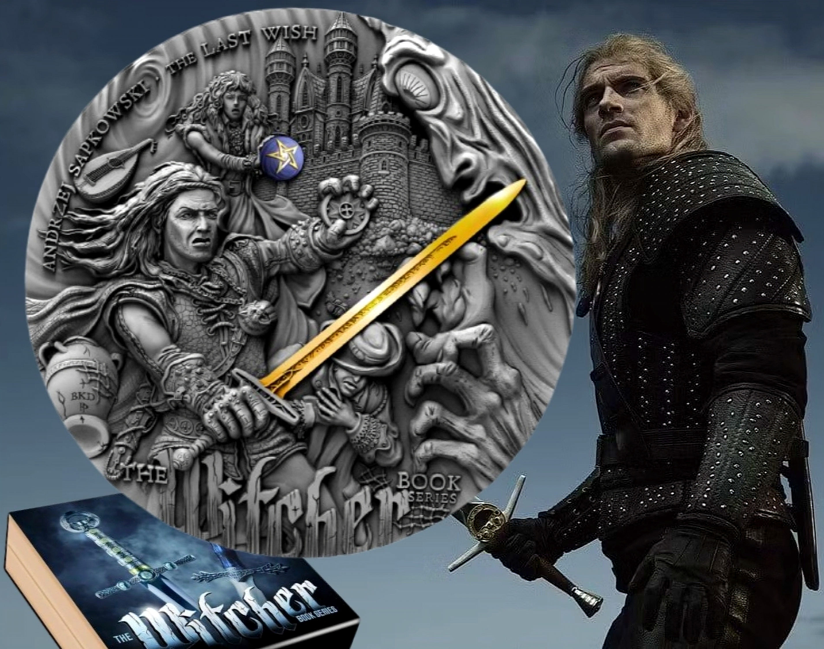 THE LAST WISH – THE WITCHER BOOK SERIES – 2019 2 oz Pure Silver Ultra High Relie