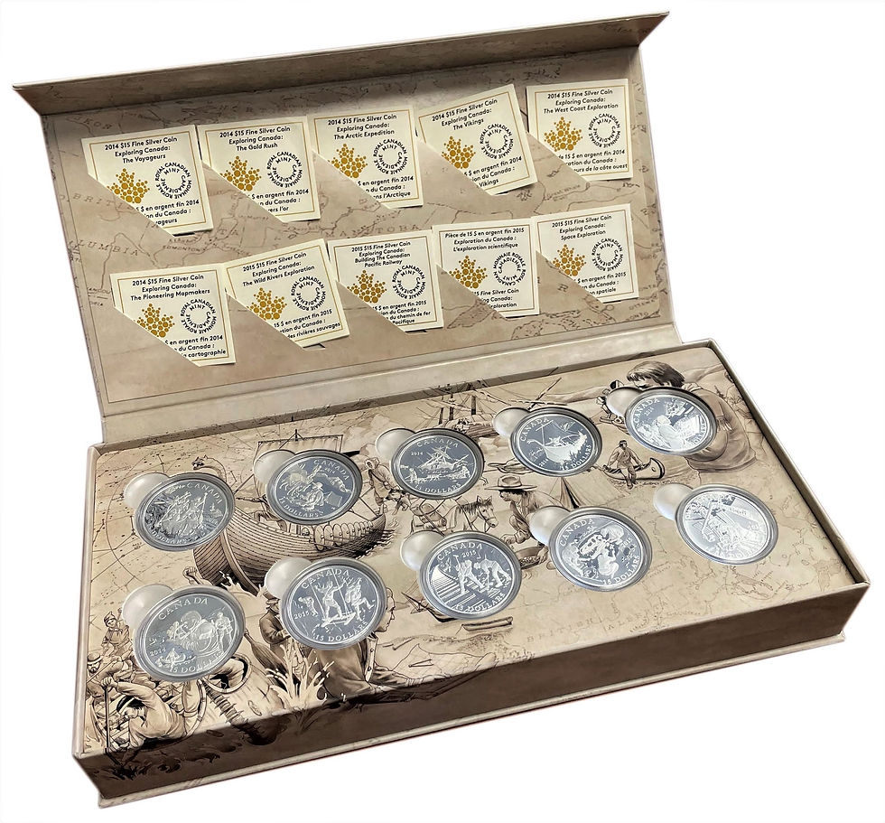 Miniatura: 2014 - 2015 - CANADA - $15 - EXPLORING CANADA SET of 10 coins