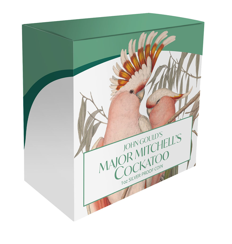 Miniature : Major Mitchell's Cockatoo 1 oz Silver Coin $1 Niue 2023