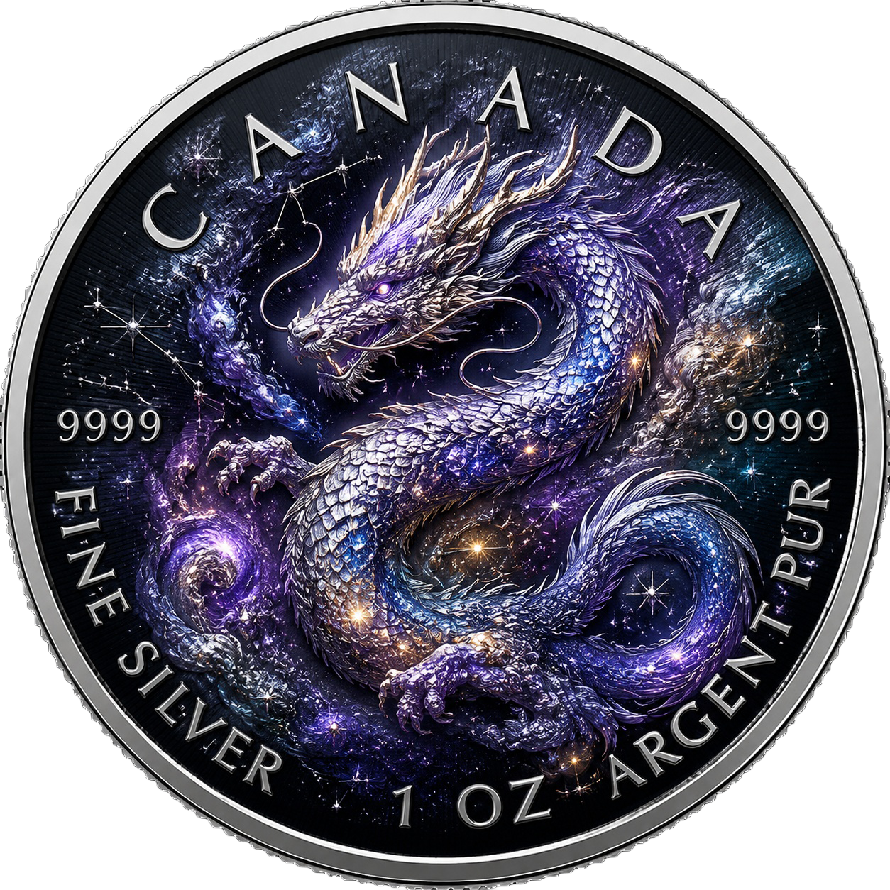 STELLAR GUARDIAN Maple Leaf - 1 Oz 999.9 Silver Coin - 5$ Canada 2026