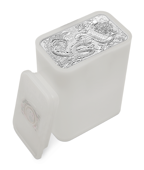 Miniature : 2024 Australia Dragon Bar BU 1 oz 999.9 Silver Coin Rectangular