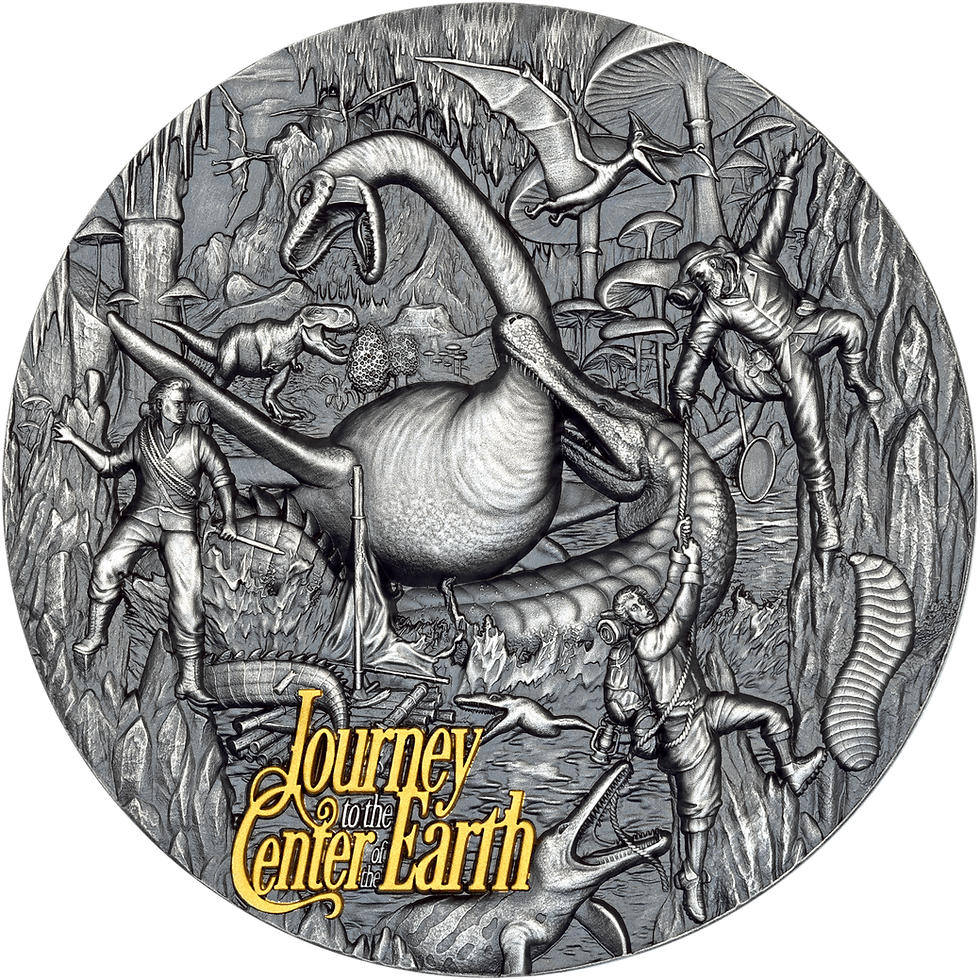 Miniaturbild: Journey to the Center of the Earth - 3oz .999 High Relief Silver - Cameroon 2026