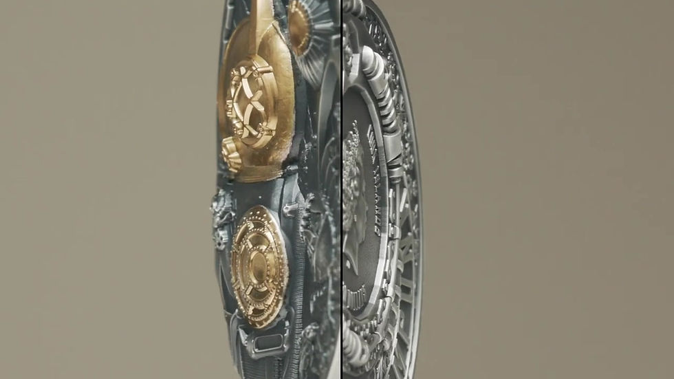 Miniatura: NAUTILUS Steampunk 3 Oz Silver Coin 20$ Cook Islands 2022