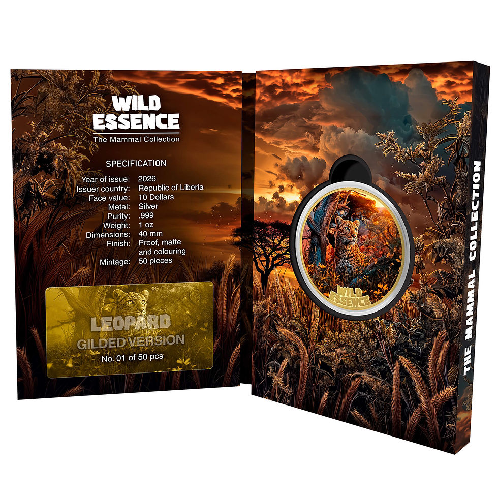 Thumbnail: LEOPARD: Wild Essence - The Mammal Collection series - 1oz .999 Gold Silver Coin