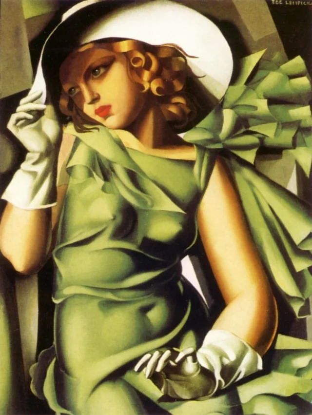 Thumbnail: YOUNG GIRL IN GREEN Tamara de Lempicka Great Micromosaic Passion 3 Oz Silver Coi