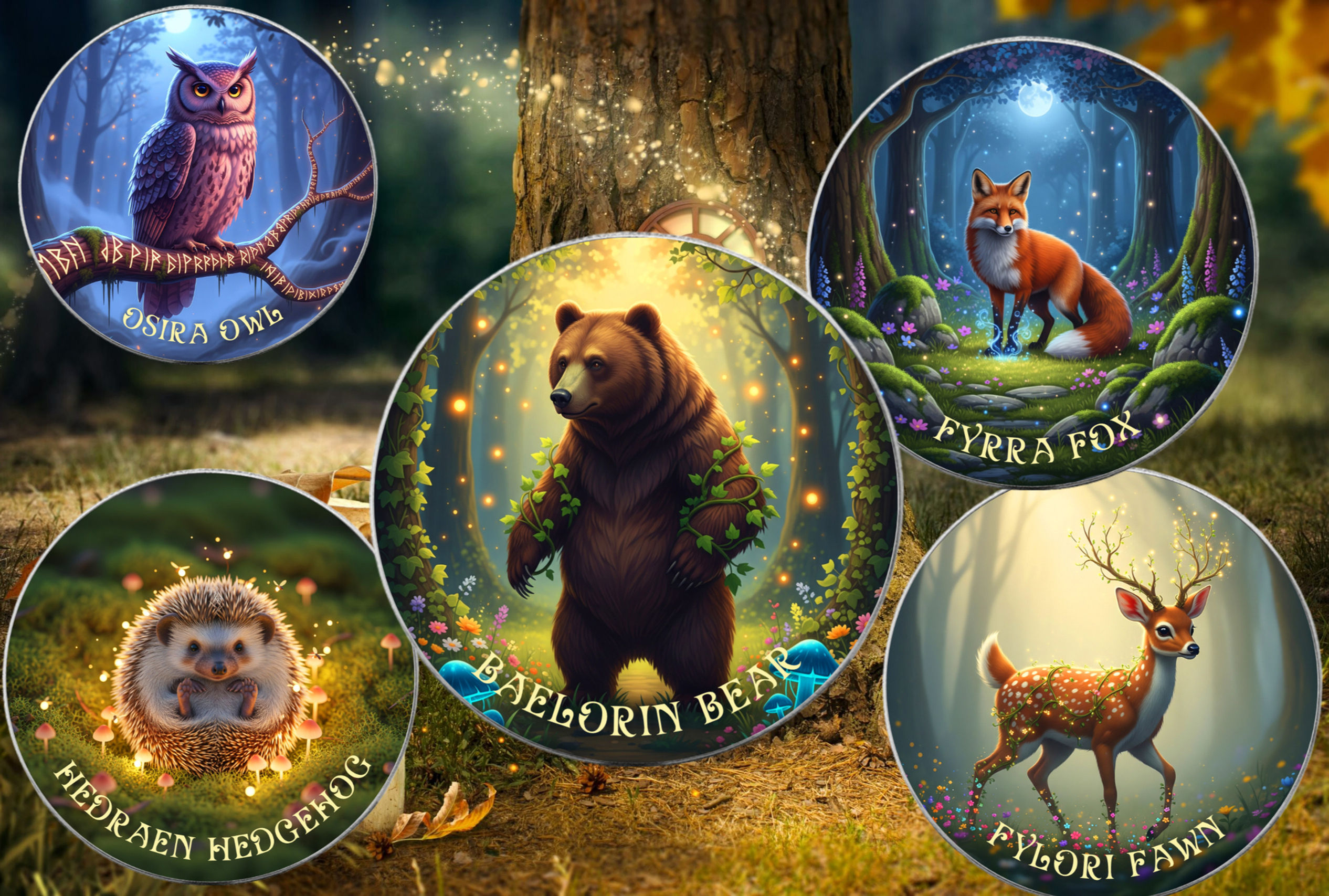 Forest Totems 5 Coins Series - 5 x 1oz .999 Silver Coin 1$ Usa 2025