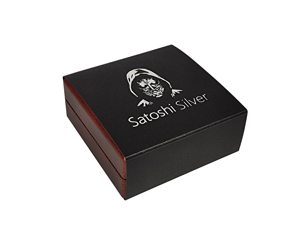 Miniature : PROJECT Germany Unlimited Edition In Box Silver Coin Satoshi 2026 in Wooden Case