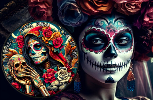 【※Believer17】ドジャース Dia De Los Muertos DIA DE LOS MUERTOS VI Day Dead Libertad 1 Oz Silver Coin Mexico