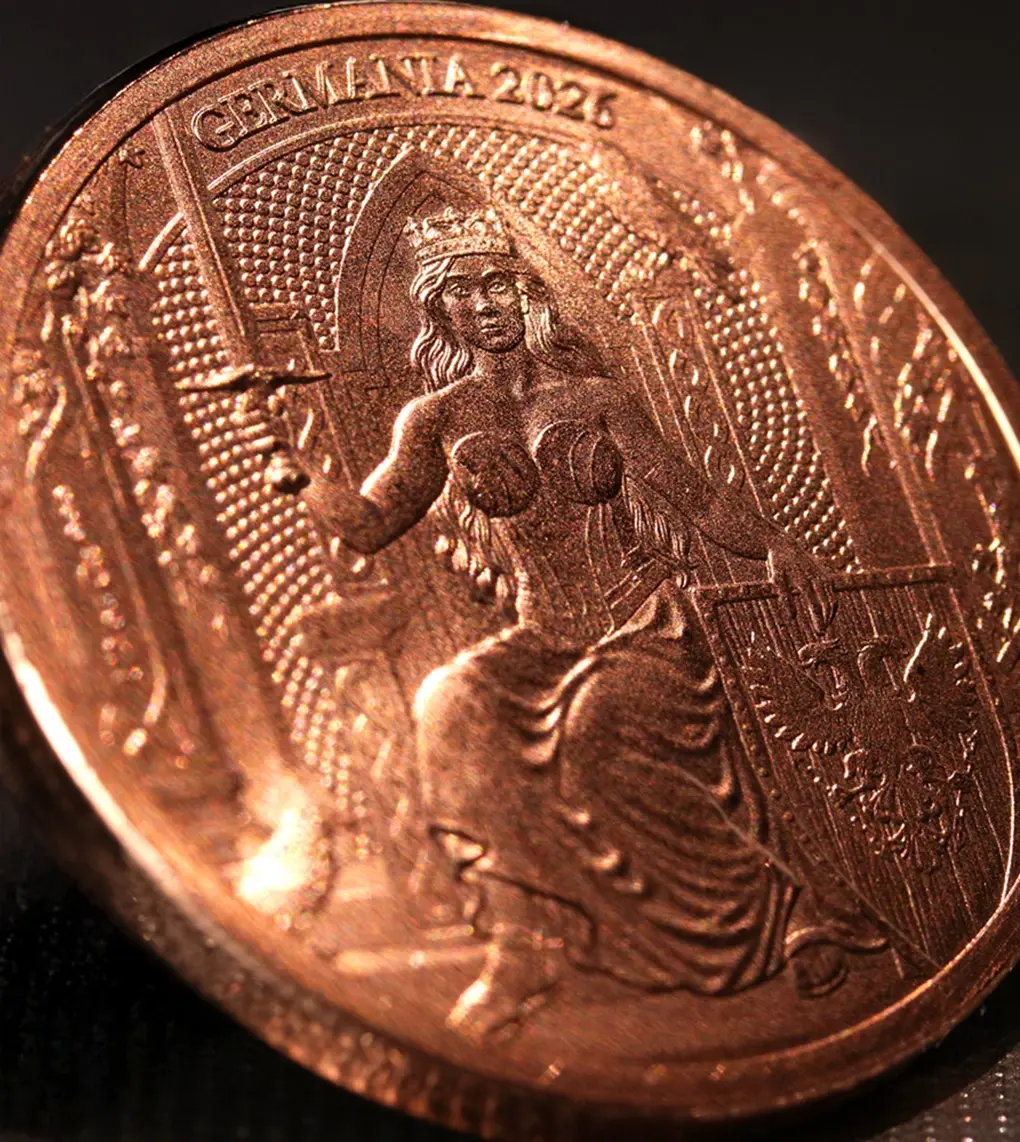 2026 Germania - 1/2 oz .999 Copper BU - 1/2 Marks