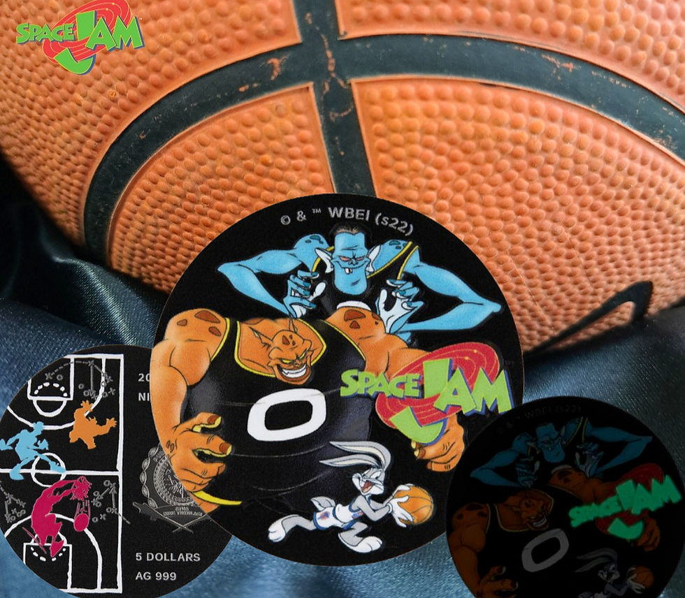 Miniatura: Space Jam 2oz .999 Glow inDark .999 Silver Coin in High Relief $5 Niue 2024
