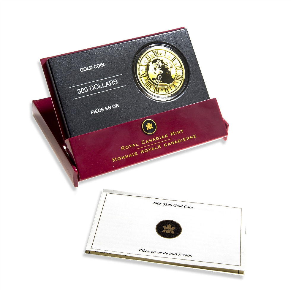 Miniatura: 2005 Canadian $300 Achievements: Newfoundland Time (8:30) 14-karat Gold Coin