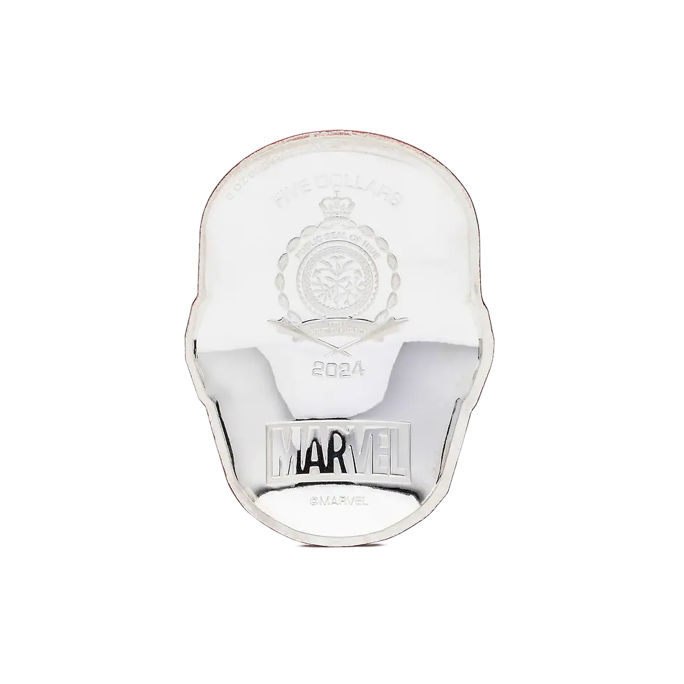 Thumbnail: Marvel - Iron Man Helmet 2oz Silver Coin $5 Niue 2024
