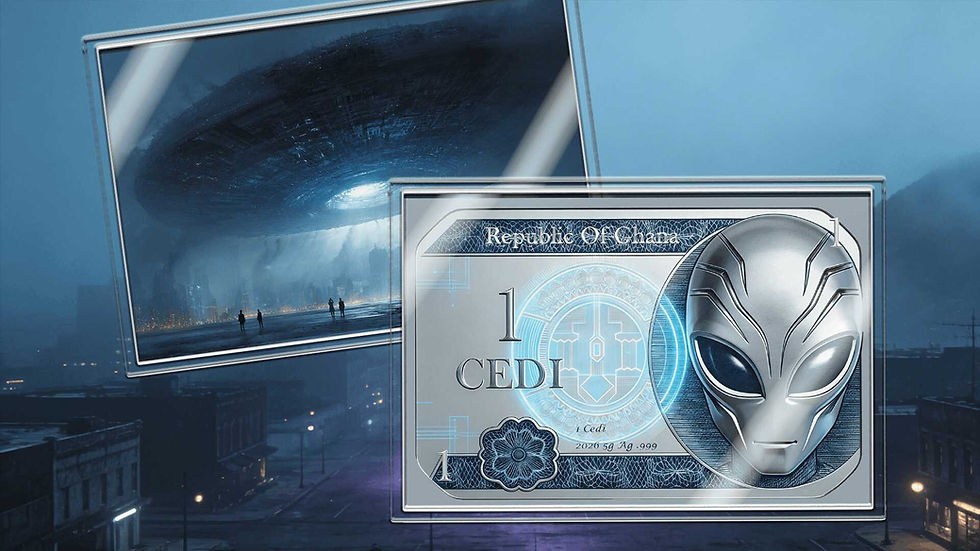 Miniatura: Galactic Supremacy - 5g Silver Foil Coin - 1 Cedis Ghana 2026