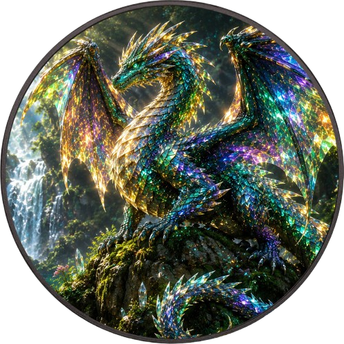 Miniatura: EMERALD FOREST DRAGON Ruthenium - 1 Oz 999.9 Silver - 5$ Canada 2026