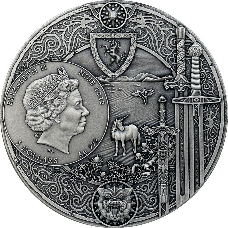 Miniatura: Time of Contempt - The Witcher Book Series, 2oz Silver High Relief Niue 2022