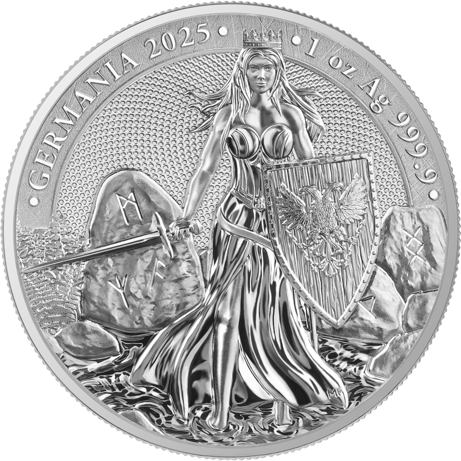 Miniatura: 2025 Germania 1 oz 999.9 Silver BU in Capsule