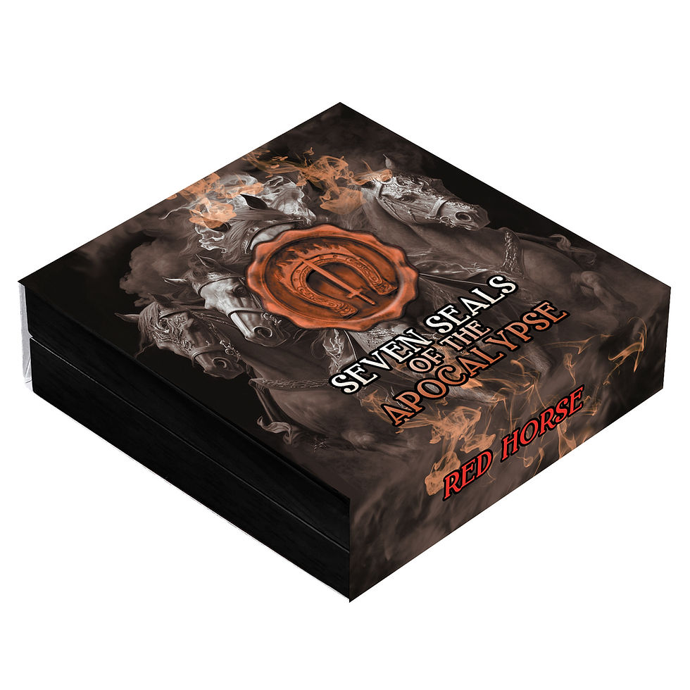 Miniatura: Red Horse Symbol Peace Seven Seals of the Apocalypse 3oz Silver $7 Niue 2025