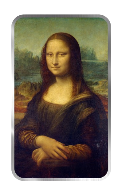 Miniatura: Chromatic Mona Lisa by Leonardo Da Vinci - Fine Art Series - 1oz .999 Silver Bar