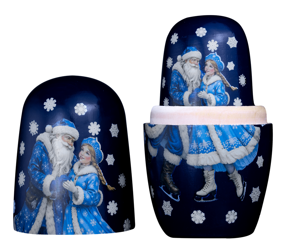 Miniatura: Father Frost and Snow Maiden - 1oz .999 Silver Coin - 5$ Solomon Islands 2027