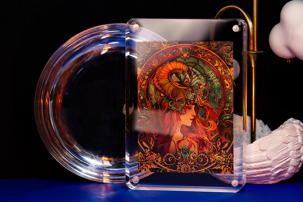Miniaturbild: ARIES Zodiac Series Inspired by Alphonse Mucha 1/2 oz Silver Coin Cameroon 2025