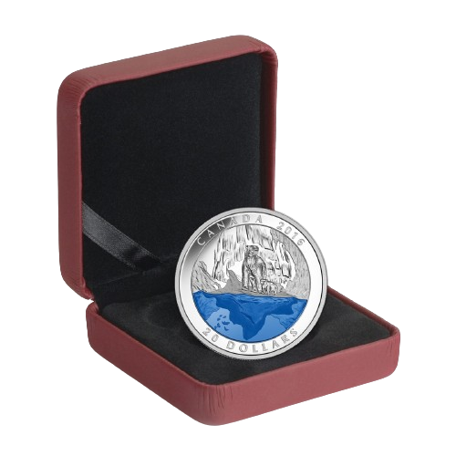 Miniatura: 2016 $20 Iconic Canada: The Polar Bear – 1oz Pure Silver Coin