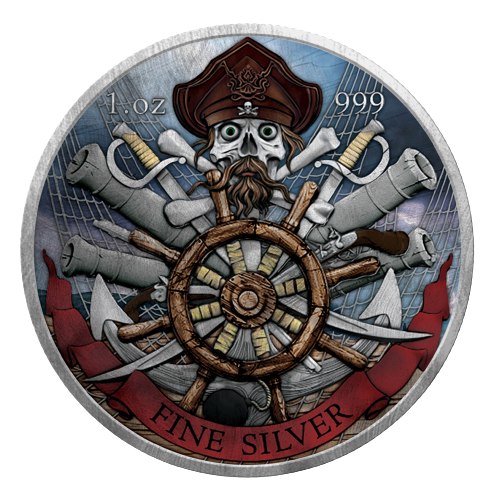 Miniatura: Dead Men Tell No Tales Captain Kidd Edition 1 oz Silver Round