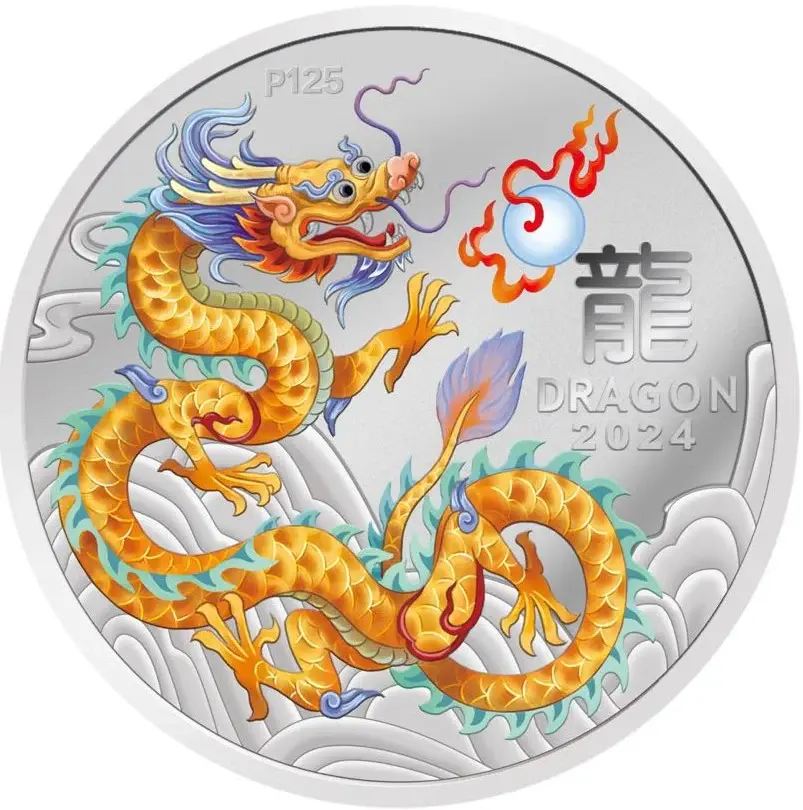 Thumbnail: CHINESE NEW YEAR Australia 2024 Series III LUNAR YEAR of the Dragon 1/2oz Silver