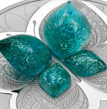 Miniatura: CRYSTAL BUTTERFLY 1 Oz Silver Coin 2$ Niue 2024