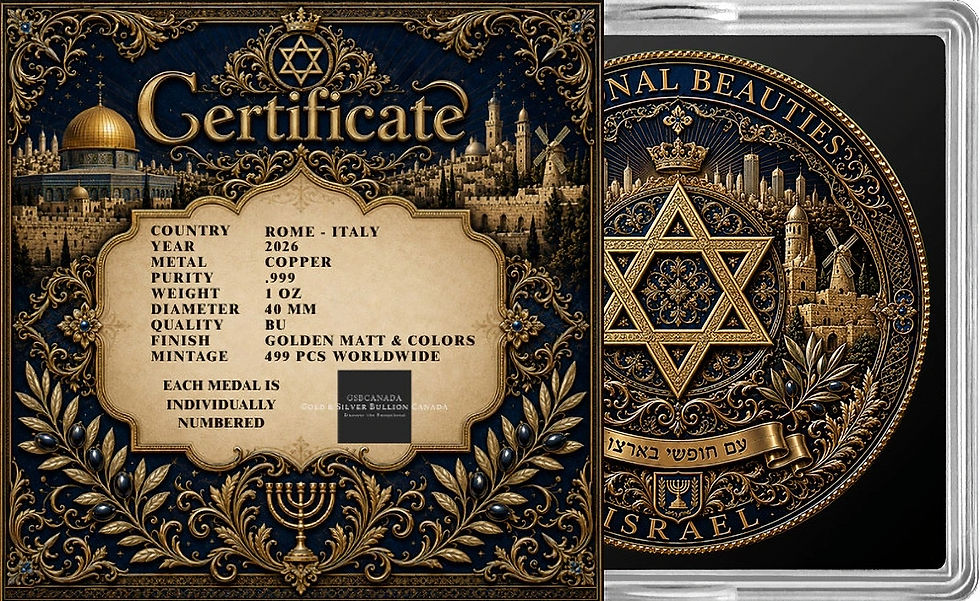 Miniatura: ISRAEL Seduction: National Beauties 1 Oz .999 Copper Round 2026
