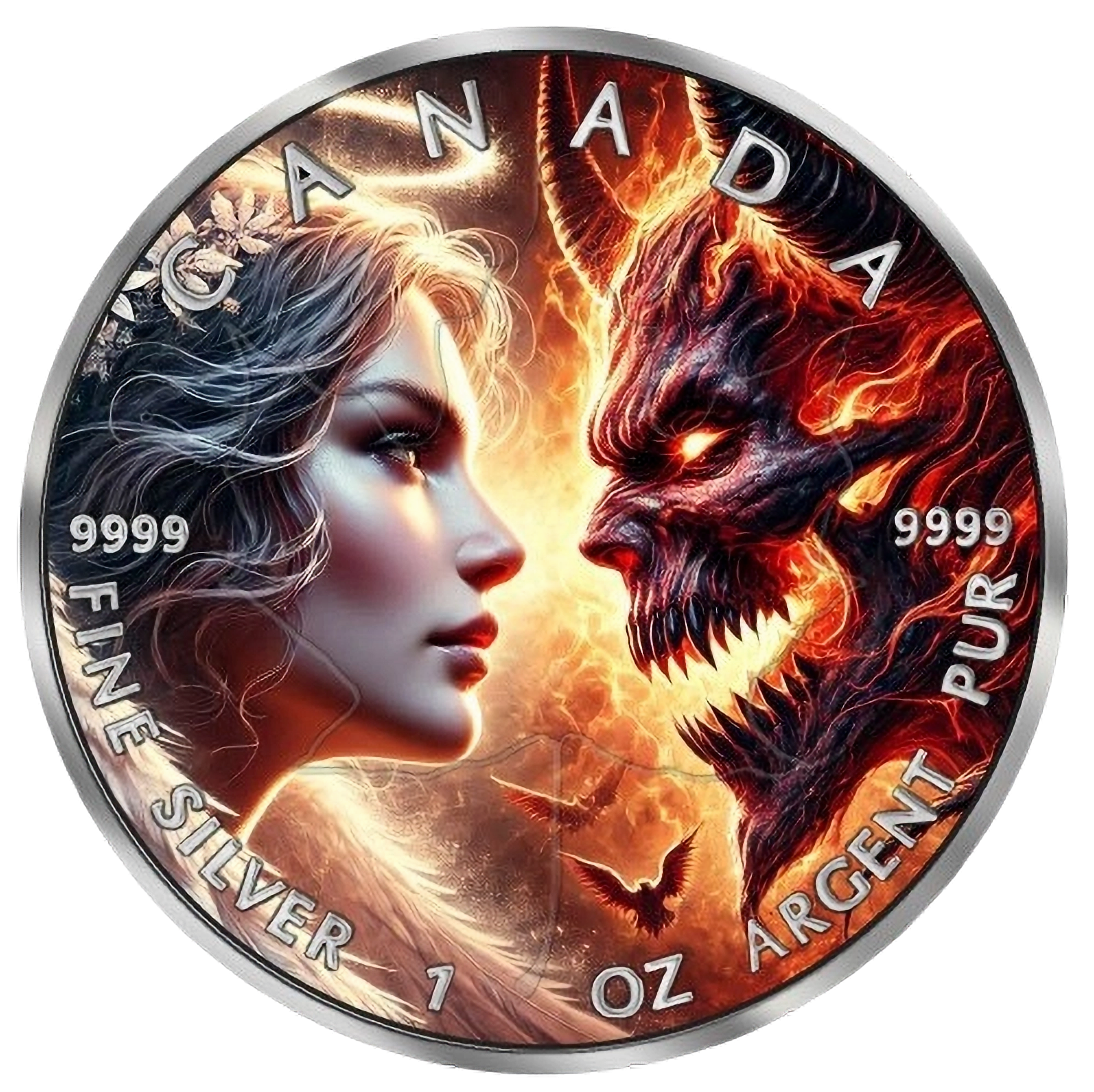 Angel of Death - Devils and Angels series - 1 Oz Silver Coin 5$ Canada 2025