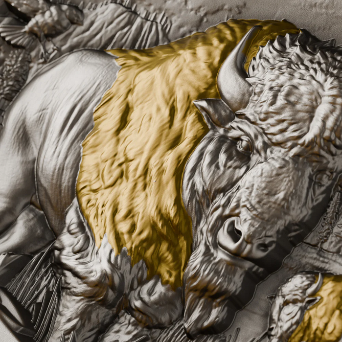 Miniaturbild: American Bison 5 oz .999 High Relief Silver Coin $10 Samoa 2025