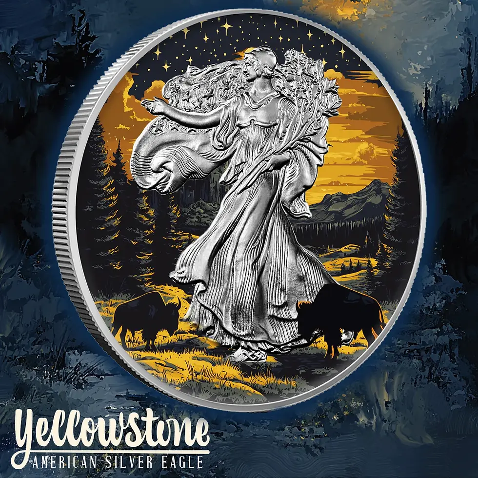 Thumbnail: Yellowstone National Park Edition 1oz .999 Silver Eagle Coin $1 USA 2024