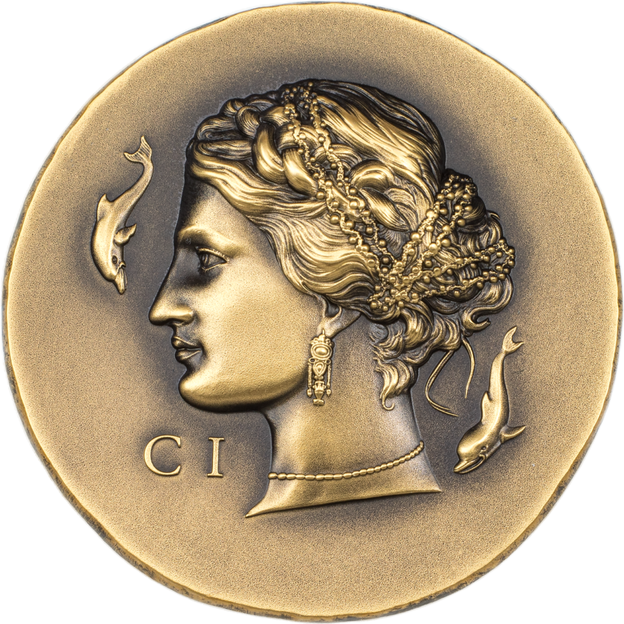 Miniatura: ARETHUSA Numismatic Icon 1 Oz Gold Coin 250$ Cook Islands 2023