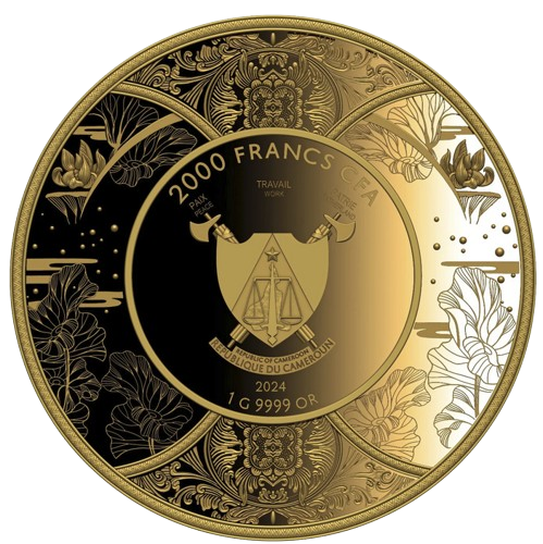 DURGA - 1 g 999.9 Proof Gold - Cameroon 2000 Francs CFA Cameroon