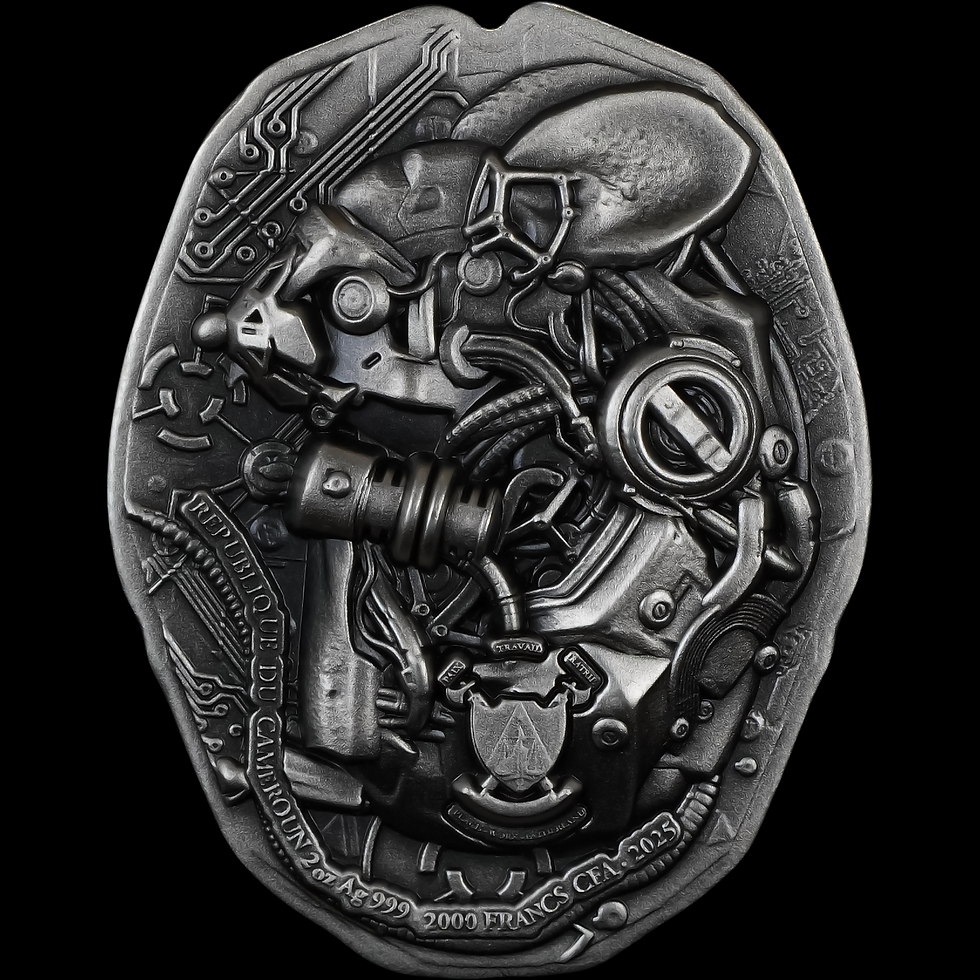 Miniatura: Mouse 2 oz High Relief Antiqued Silver Coin 2000 Francs CFA Cameroon 2025