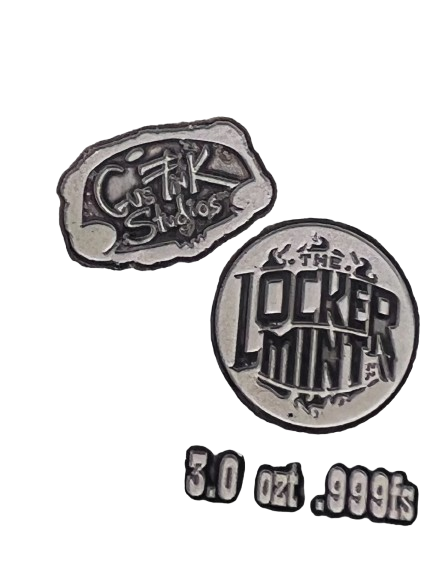 Miniatura: Oogie Boogie by Gus Fink Poured 3 oz Silver Bar with Signed Art Print