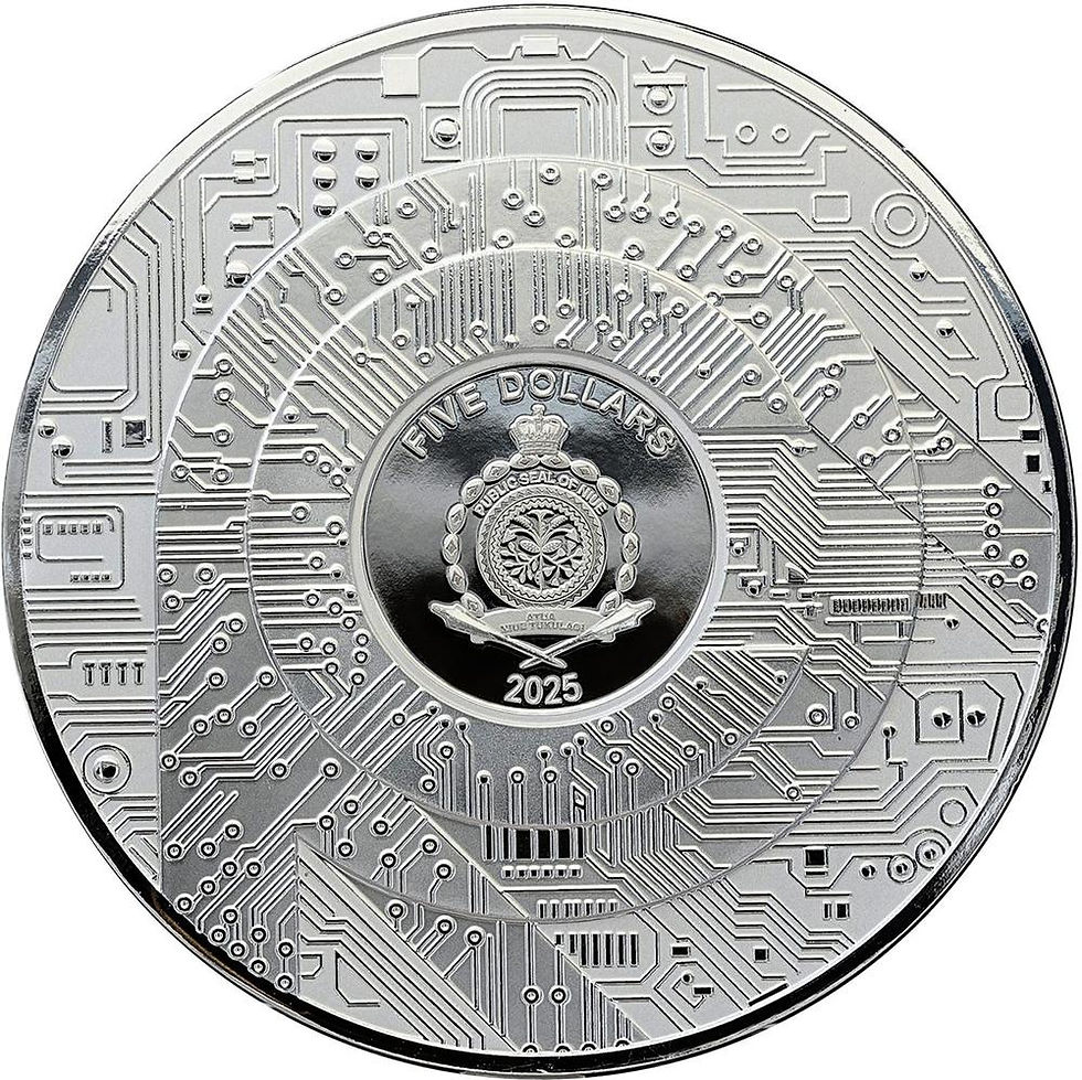 Miniature : NEUROLINK - 3 Oz High Relief .999 Silver Coin - 5$ Niue 2025