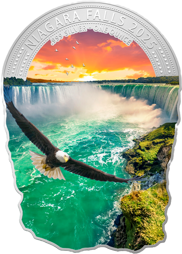 NIAGARA FALLS Wonders of Nature Series - 1 Oz Silver Coin 2$ Fiji