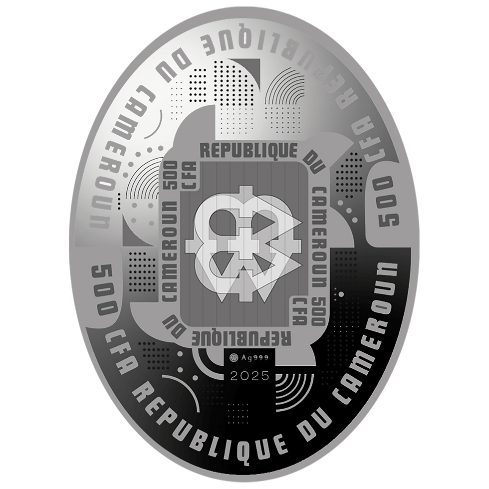 Miniature : DINOSAURIA: BRACHIOSAURUS 15.56 Gram Silver Coin 500 Francs CFA Cameroon 2025