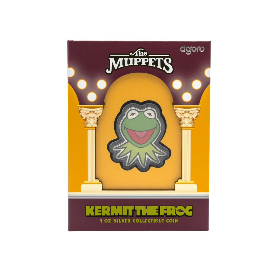 Thumbnail: The Muppets 70th Anniversary Kermit the Frog 1 oz Silver Coin $2 Niue 2025